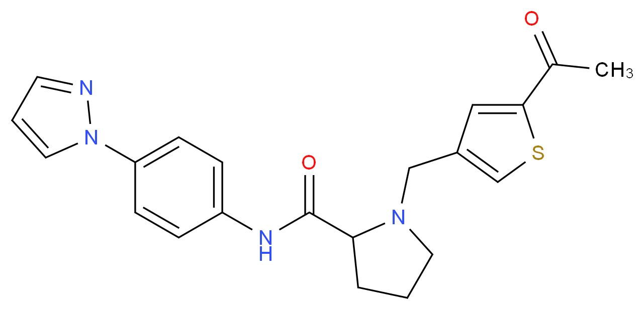 1-[(5-acetyl-3-thienyl)methyl]-N-[4-(1H-pyrazol-1-yl)phenyl]prolinamide_Molecular_structure_CAS_)