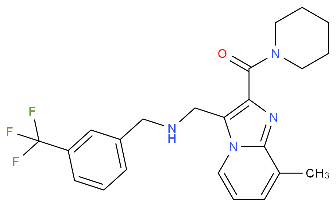 1-[8-methyl-2-(1-piperidinylcarbonyl)imidazo[1,2-a]pyridin-3-yl]-N-[3-(trifluoromethyl)benzyl]methanamine_Molecular_structure_CAS_)
