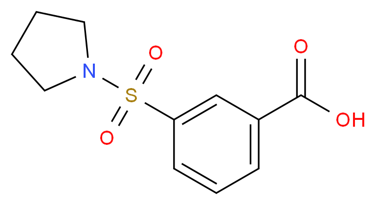 3-(pyrrolidin-1-ylsulfonyl)benzoic acid_Molecular_structure_CAS_)