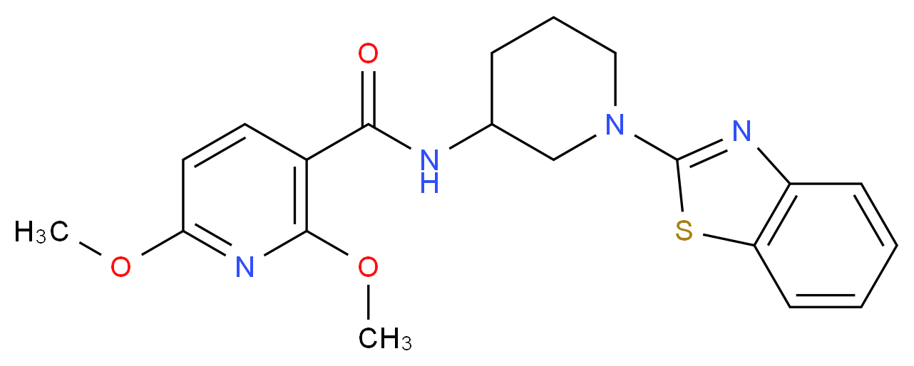 N-[1-(1,3-benzothiazol-2-yl)-3-piperidinyl]-2,6-dimethoxynicotinamide_Molecular_structure_CAS_)