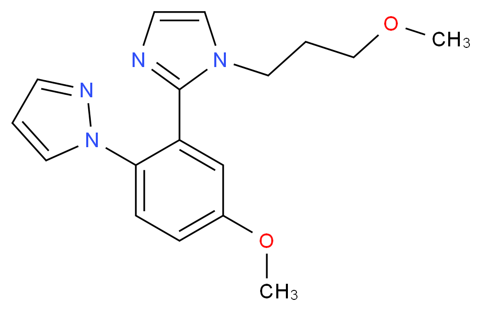 1-{4-methoxy-2-[1-(3-methoxypropyl)-1H-imidazol-2-yl]phenyl}-1H-pyrazole_Molecular_structure_CAS_)