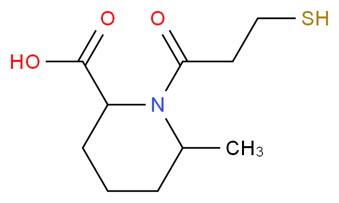 1-(3-mercaptopropanoyl)-6-methylpiperidine-2-carboxylic acid_Molecular_structure_CAS_174909-66-1)