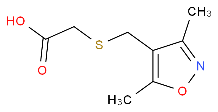 {[(3,5-dimethylisoxazol-4-yl)methyl]thio}acetic acid_Molecular_structure_CAS_)