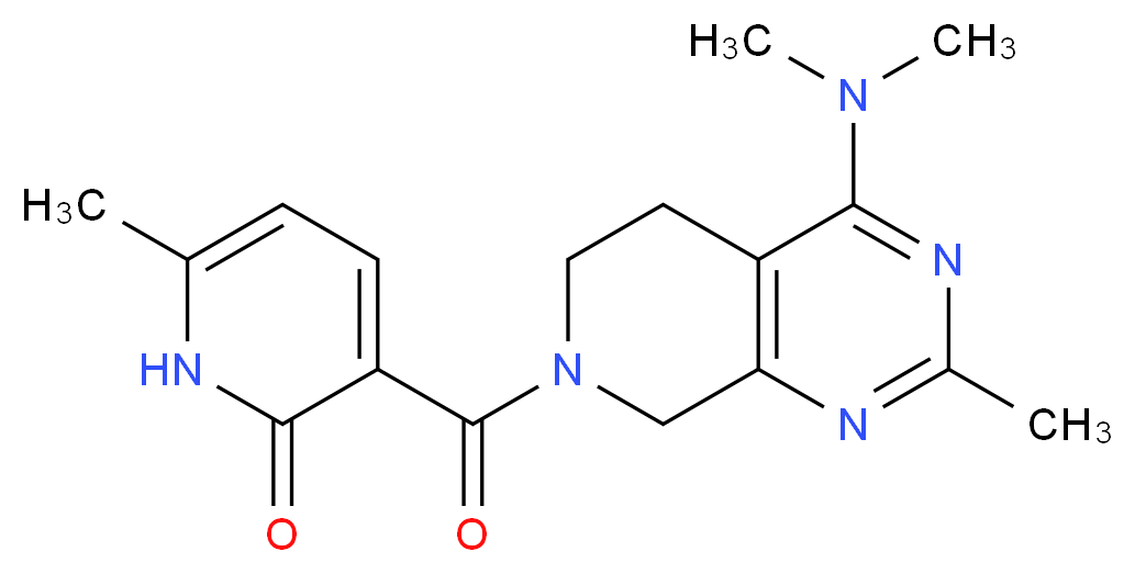3-{[4-(dimethylamino)-2-methyl-5,8-dihydropyrido[3,4-d]pyrimidin-7(6H)-yl]carbonyl}-6-methyl-2(1H)-pyridinone_Molecular_structure_CAS_)
