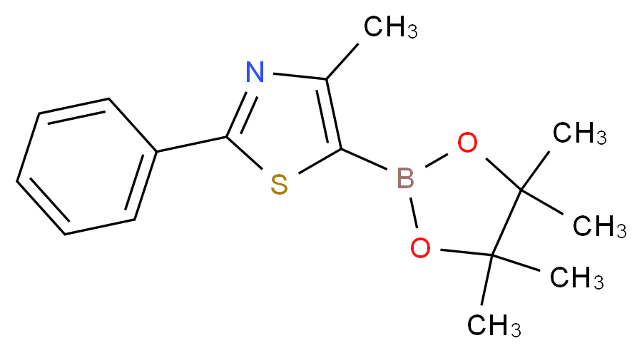 4-methyl-2-phenyl-5-(4,4,5,5-tetramethyl-1,3,2-dioxaborolan-2-yl)-1,3-thiazole_Molecular_structure_CAS_690632-24-7)