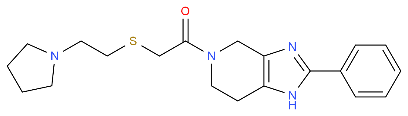 2-phenyl-5-{[(2-pyrrolidin-1-ylethyl)thio]acetyl}-4,5,6,7-tetrahydro-1H-imidazo[4,5-c]pyridine_Molecular_structure_CAS_)