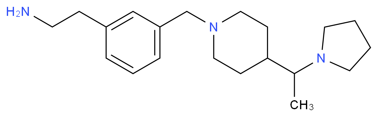 2-[3-({4-[1-(1-pyrrolidinyl)ethyl]-1-piperidinyl}methyl)phenyl]ethanamine_Molecular_structure_CAS_)