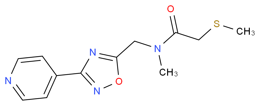 N-methyl-2-(methylthio)-N-{[3-(4-pyridinyl)-1,2,4-oxadiazol-5-yl]methyl}acetamide_Molecular_structure_CAS_)