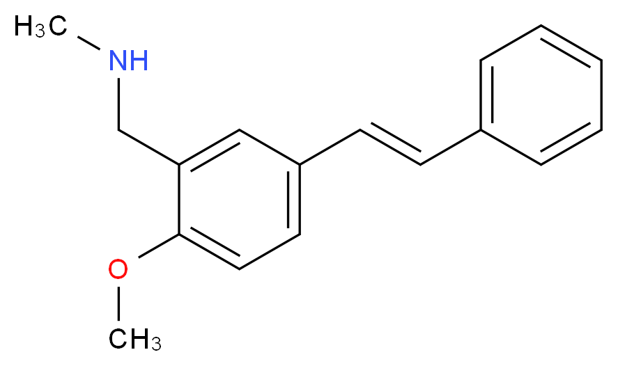 1-{2-methoxy-5-[(E)-2-phenylvinyl]phenyl}-N-methylmethanamine_Molecular_structure_CAS_)