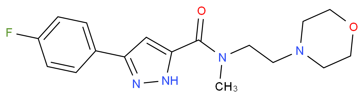3-(4-fluorophenyl)-N-methyl-N-[2-(4-morpholinyl)ethyl]-1H-pyrazole-5-carboxamide_Molecular_structure_CAS_)