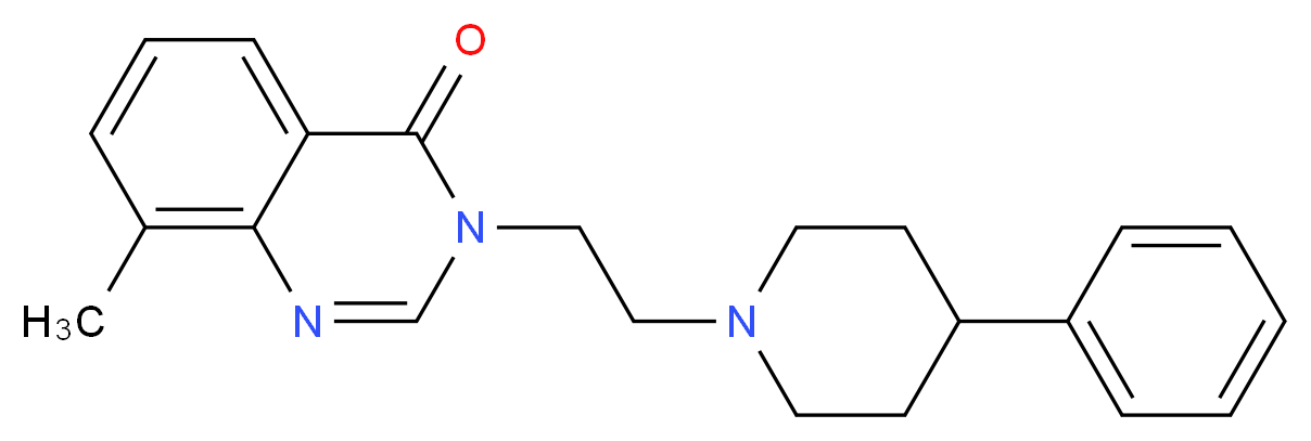 8-methyl-3-[2-(4-phenylpiperidin-1-yl)ethyl]quinazolin-4(3H)-one_Molecular_structure_CAS_)