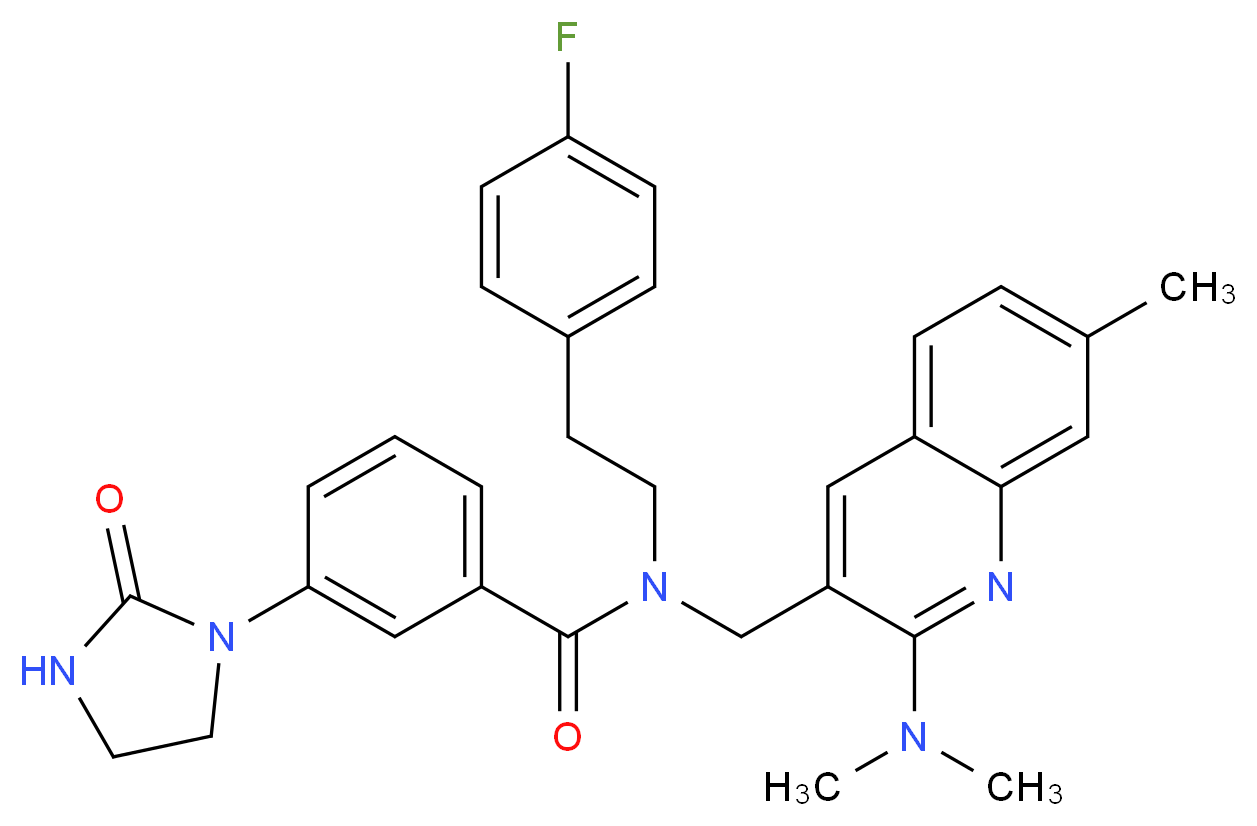 N-{[2-(dimethylamino)-7-methyl-3-quinolinyl]methyl}-N-[2-(4-fluorophenyl)ethyl]-3-(2-oxo-1-imidazolidinyl)benzamide_Molecular_structure_CAS_)
