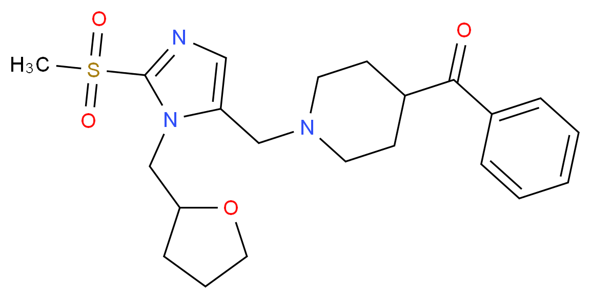 (1-{[2-(methylsulfonyl)-1-(tetrahydro-2-furanylmethyl)-1H-imidazol-5-yl]methyl}-4-piperidinyl)(phenyl)methanone_Molecular_structure_CAS_)