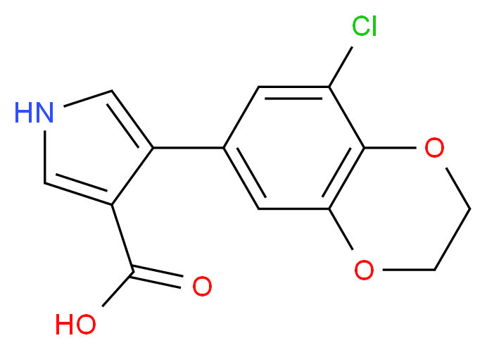 4-(8-chloro-2,3-dihydro-1,4-benzodioxin-6-yl)-1H-pyrrole-3-carboxylic acid_Molecular_structure_CAS_)