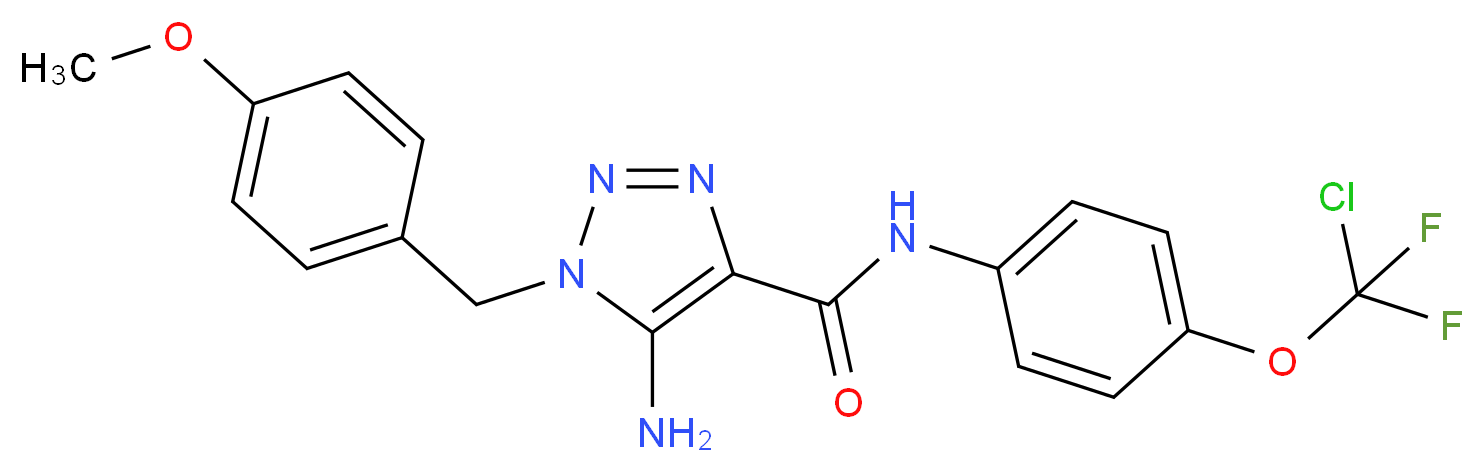 5-Amino-N-{4-[chloro(difluoro)methoxy]phenyl}-1-(4-methoxybenzyl)-1H-1,2,3-triazole-4-carboxamide_Molecular_structure_CAS_)