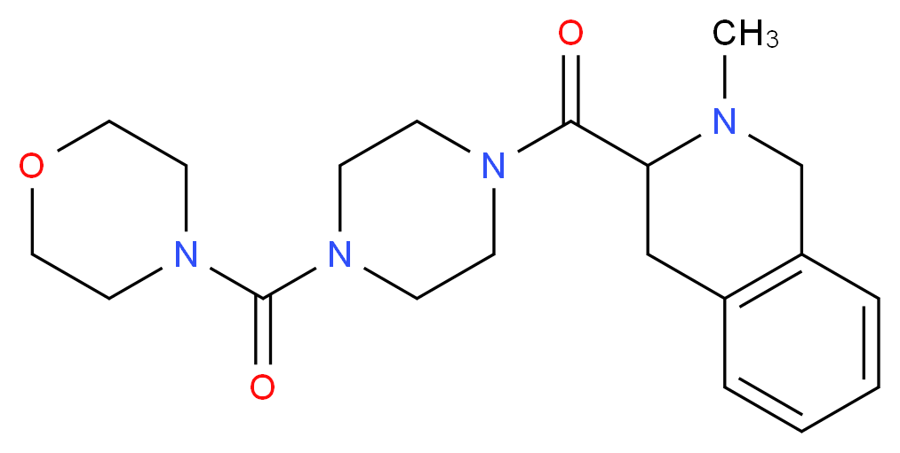 2-methyl-3-{[4-(4-morpholinylcarbonyl)-1-piperazinyl]carbonyl}-1,2,3,4-tetrahydroisoquinoline_Molecular_structure_CAS_)