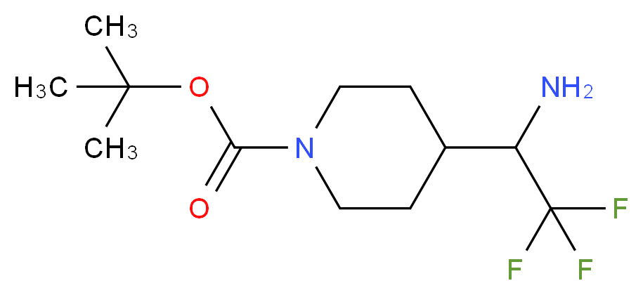 tert-Butyl 4-(2,2,2-trifluoro-1-aminoethyl)-piperidine-1-carboxylate_Molecular_structure_CAS_1159982-64-5)