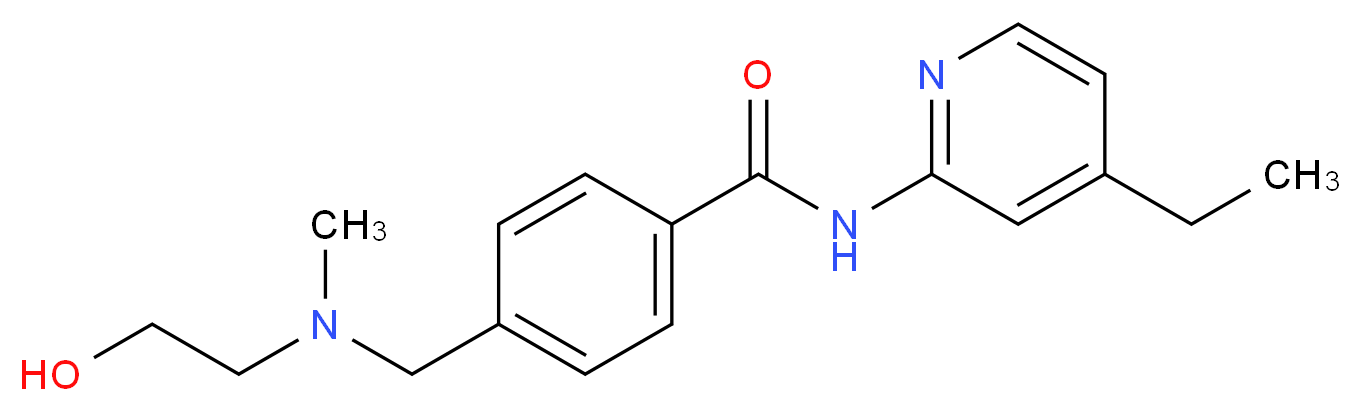 N-(4-ethylpyridin-2-yl)-4-{[(2-hydroxyethyl)(methyl)amino]methyl}benzamide_Molecular_structure_CAS_)
