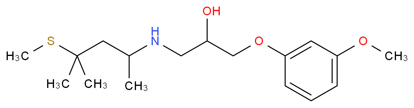 1-{[1,3-dimethyl-3-(methylthio)butyl]amino}-3-(3-methoxyphenoxy)-2-propanol_Molecular_structure_CAS_)