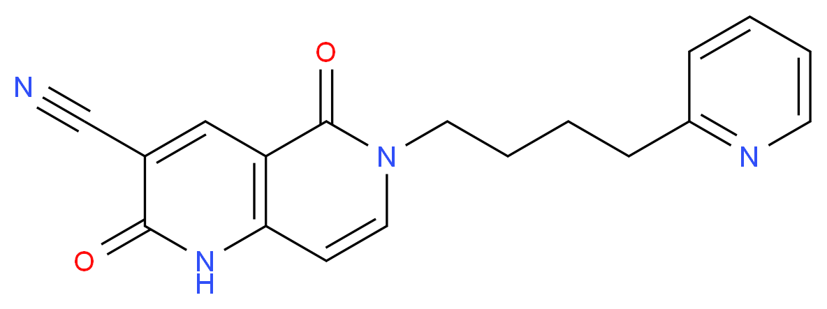 2,5-dioxo-6-(4-pyridin-2-ylbutyl)-1,2,5,6-tetrahydro-1,6-naphthyridine-3-carbonitrile_Molecular_structure_CAS_)