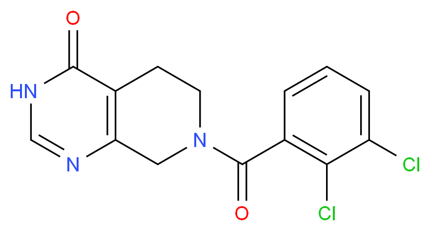7-(2,3-dichlorobenzoyl)-5,6,7,8-tetrahydropyrido[3,4-d]pyrimidin-4(3H)-one_Molecular_structure_CAS_)