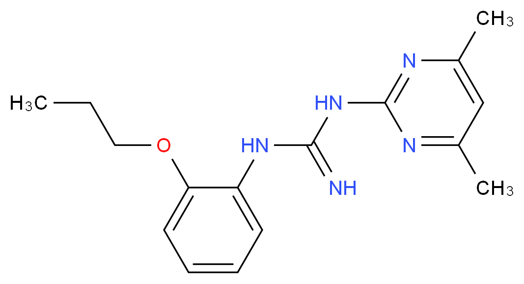 N-(4,6-Dimethylpyrimidin-2-yl)-N'-(2-propoxyphenyl)guanidine_Molecular_structure_CAS_)