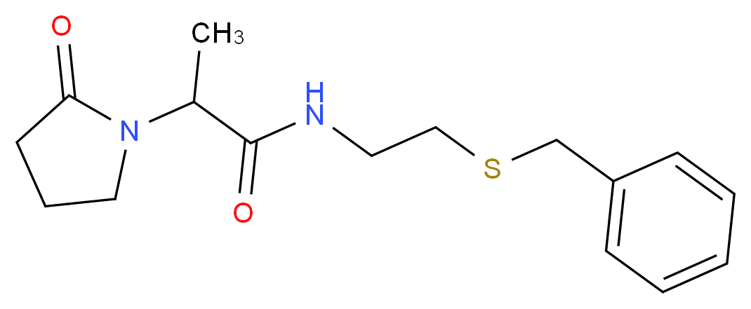 N-[2-(benzylthio)ethyl]-2-(2-oxopyrrolidin-1-yl)propanamide_Molecular_structure_CAS_)