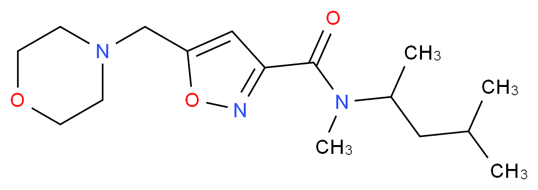 N-(1,3-dimethylbutyl)-N-methyl-5-(morpholin-4-ylmethyl)isoxazole-3-carboxamide_Molecular_structure_CAS_)