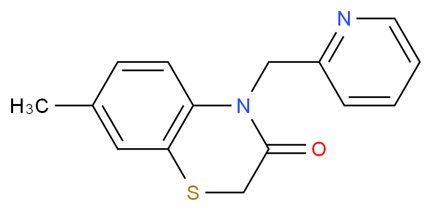 7-methyl-4-(pyridin-2-ylmethyl)-2H-1,4-benzothiazin-3(4H)-one_Molecular_structure_CAS_)