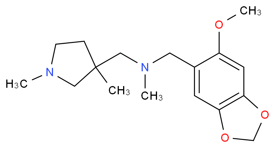 1-(1,3-dimethylpyrrolidin-3-yl)-N-[(6-methoxy-1,3-benzodioxol-5-yl)methyl]-N-methylmethanamine_Molecular_structure_CAS_)