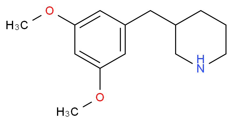 3-(3,5-Dimethoxybenzyl)piperidine_Molecular_structure_CAS_)