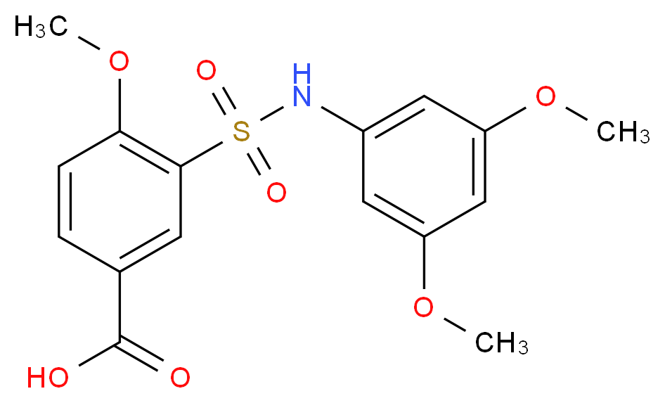 3-(3,5-Dimethoxy-phenylsulfamoyl)-4-methoxy-benzoic acid_Molecular_structure_CAS_)
