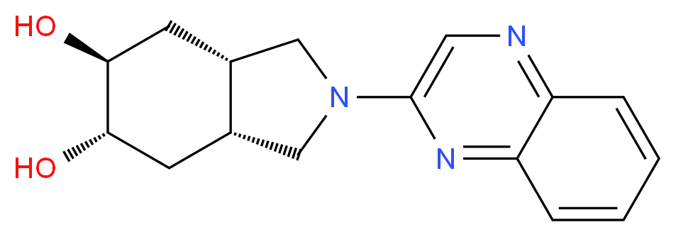 (3aR*,5S*,6S*,7aS*)-2-(2-quinoxalinyl)octahydro-1H-isoindole-5,6-diol_Molecular_structure_CAS_)