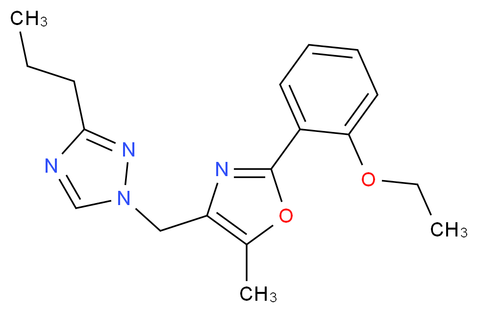 1-{[2-(2-ethoxyphenyl)-5-methyl-1,3-oxazol-4-yl]methyl}-3-propyl-1H-1,2,4-triazole_Molecular_structure_CAS_)