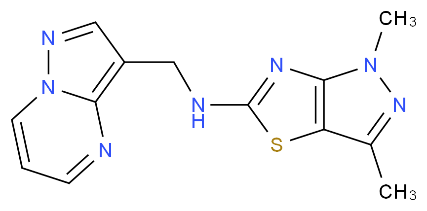1,3-dimethyl-N-(pyrazolo[1,5-a]pyrimidin-3-ylmethyl)-1H-pyrazolo[3,4-d][1,3]thiazol-5-amine_Molecular_structure_CAS_)