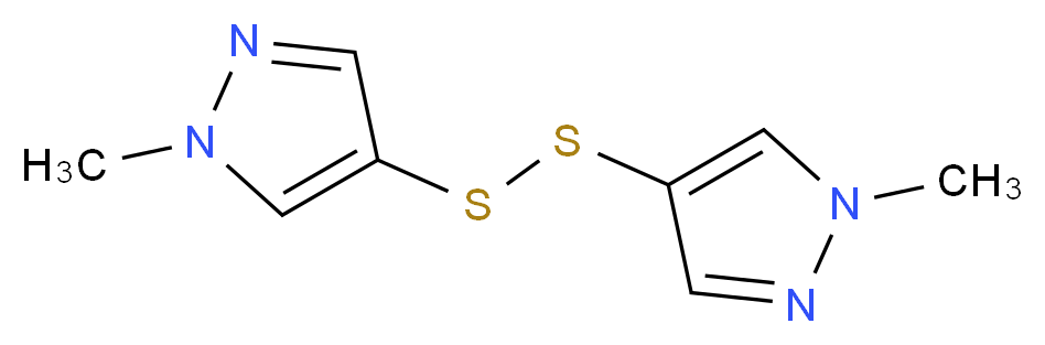 1-methyl-4-[(1-methyl-1H-pyrazol-4-yl)disulfanyl]-1H-pyrazole_Molecular_structure_CAS_)