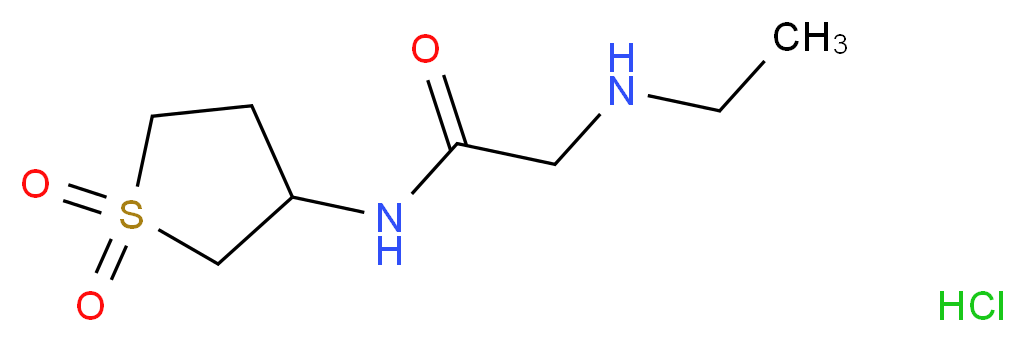 N-(1,1-dioxidotetrahydrothien-3-yl)-2-(ethylamino)acetamide hydrochloride_Molecular_structure_CAS_)