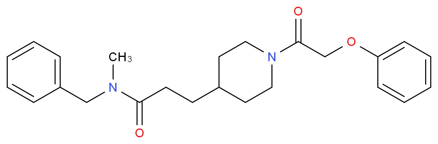 N-benzyl-N-methyl-3-[1-(phenoxyacetyl)-4-piperidinyl]propanamide_Molecular_structure_CAS_)