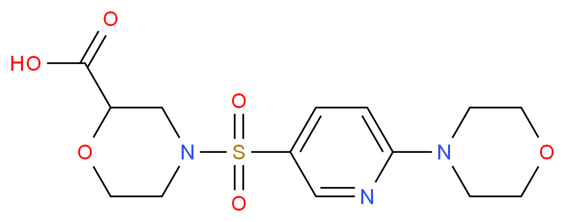 4-{[6-(4-morpholinyl)-3-pyridinyl]sulfonyl}-2-morpholinecarboxylic acid_Molecular_structure_CAS_)