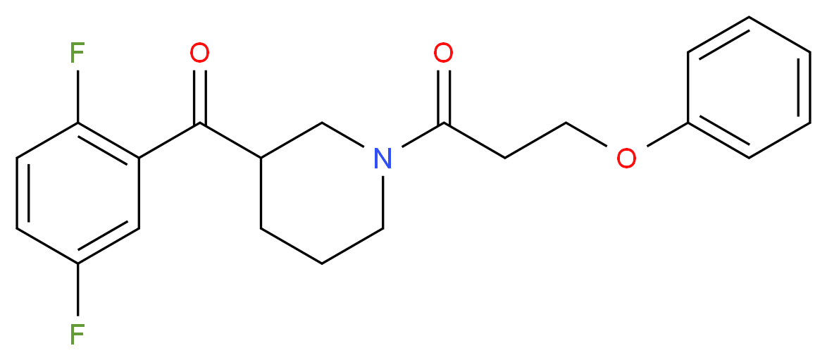 (2,5-difluorophenyl)[1-(3-phenoxypropanoyl)-3-piperidinyl]methanone_Molecular_structure_CAS_)