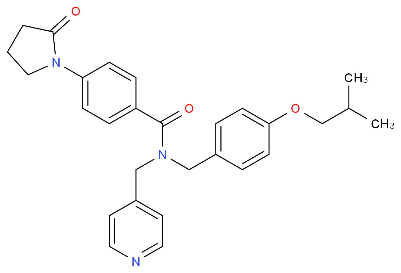 N-(4-isobutoxybenzyl)-4-(2-oxo-1-pyrrolidinyl)-N-(4-pyridinylmethyl)benzamide_Molecular_structure_CAS_)
