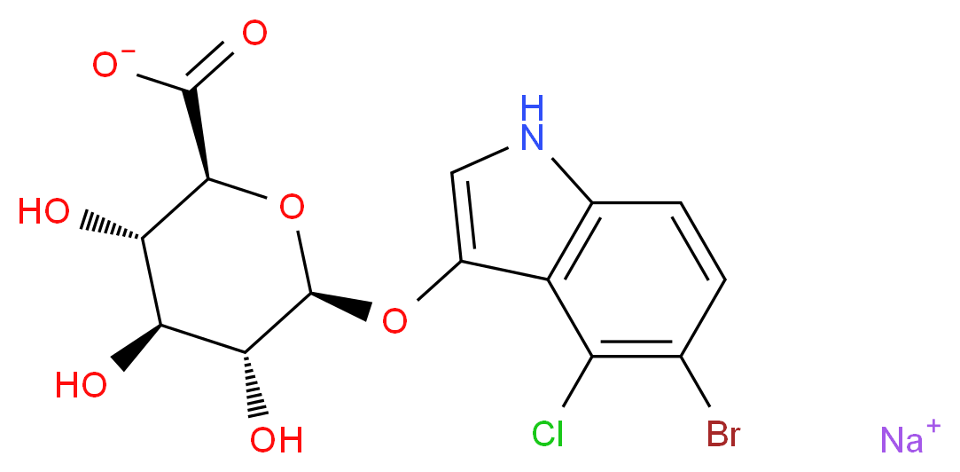 5-Bromo-4-chloro-3-indolyl β-D-glucuronide sodium salt_Molecular_structure_CAS_129541-41-9)