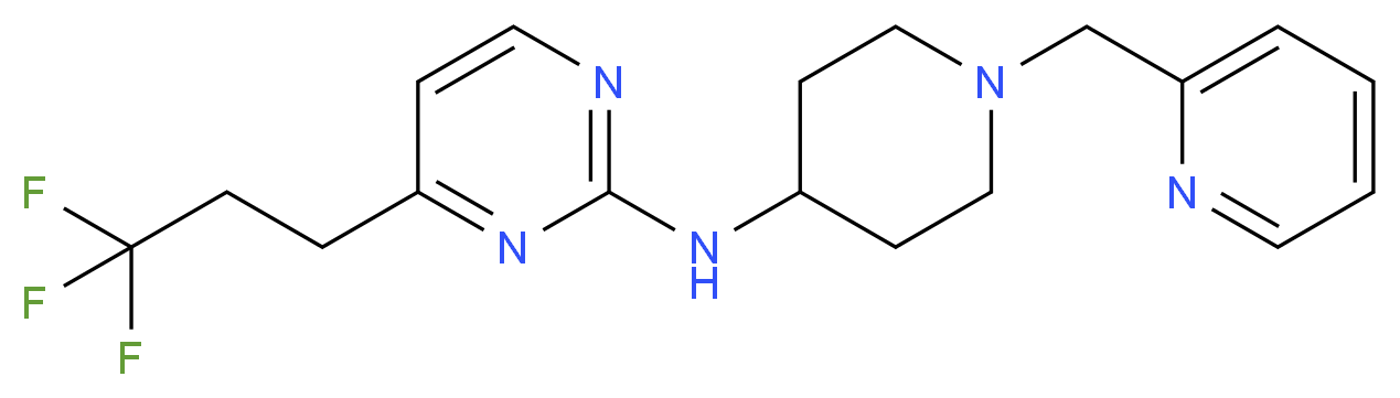N-[1-(pyridin-2-ylmethyl)piperidin-4-yl]-4-(3,3,3-trifluoropropyl)pyrimidin-2-amine_Molecular_structure_CAS_)