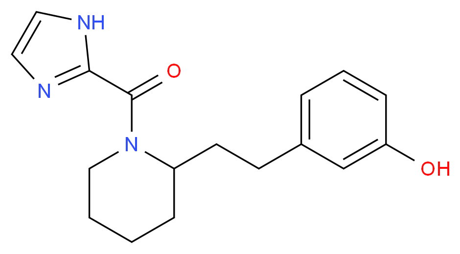 3-{2-[1-(1H-imidazol-2-ylcarbonyl)piperidin-2-yl]ethyl}phenol_Molecular_structure_CAS_)