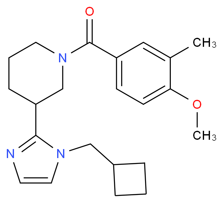 3-[1-(cyclobutylmethyl)-1H-imidazol-2-yl]-1-(4-methoxy-3-methylbenzoyl)piperidine_Molecular_structure_CAS_)