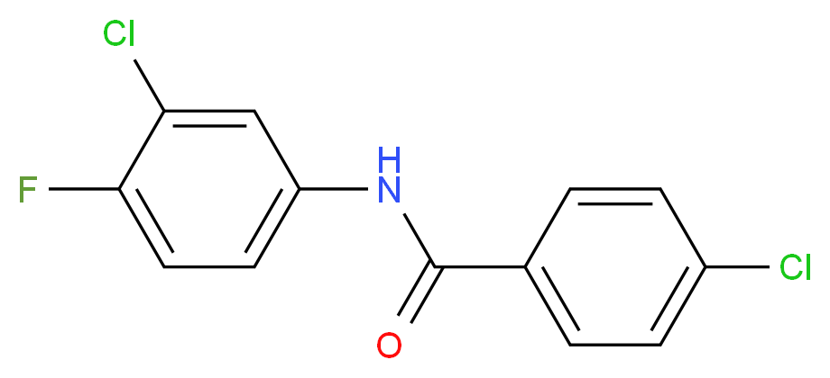 4-Chloro-N-(3-chloro-4-fluorophenyl)benzamide_Molecular_structure_CAS_256444-32-3)