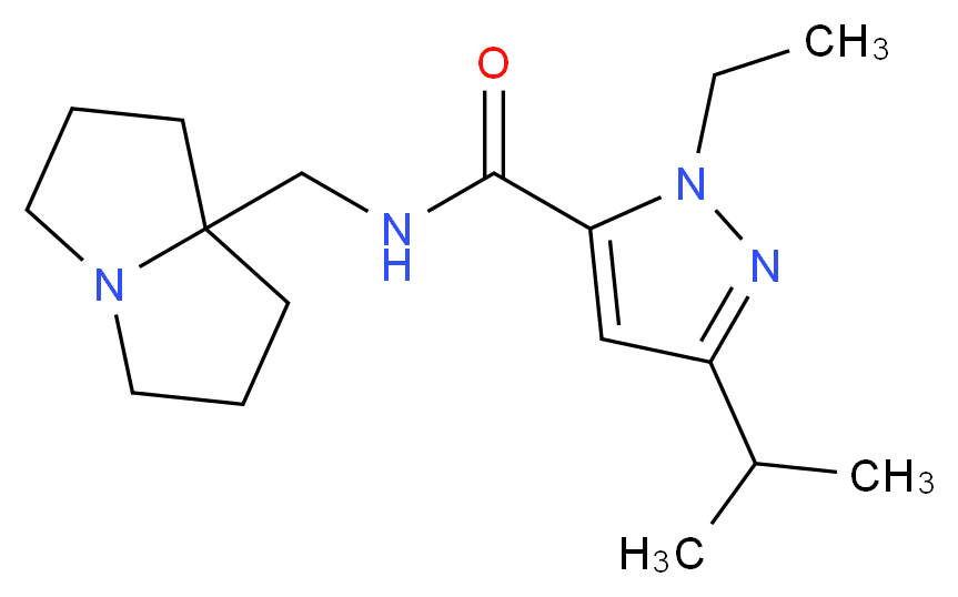 1-ethyl-3-isopropyl-N-(tetrahydro-1H-pyrrolizin-7a(5H)-ylmethyl)-1H-pyrazole-5-carboxamide_Molecular_structure_CAS_)