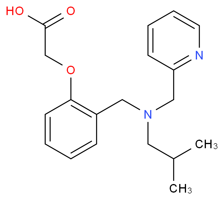(2-{[isobutyl(pyridin-2-ylmethyl)amino]methyl}phenoxy)acetic acid_Molecular_structure_CAS_)