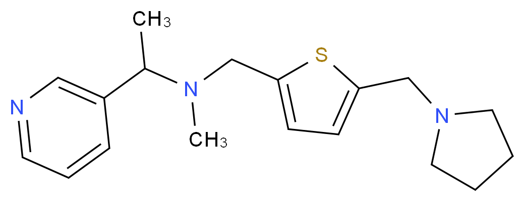 N-methyl-1-pyridin-3-yl-N-{[5-(pyrrolidin-1-ylmethyl)-2-thienyl]methyl}ethanamine_Molecular_structure_CAS_)