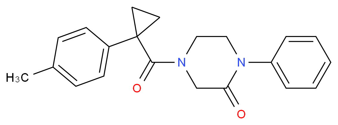 4-{[1-(4-methylphenyl)cyclopropyl]carbonyl}-1-phenyl-2-piperazinone_Molecular_structure_CAS_)